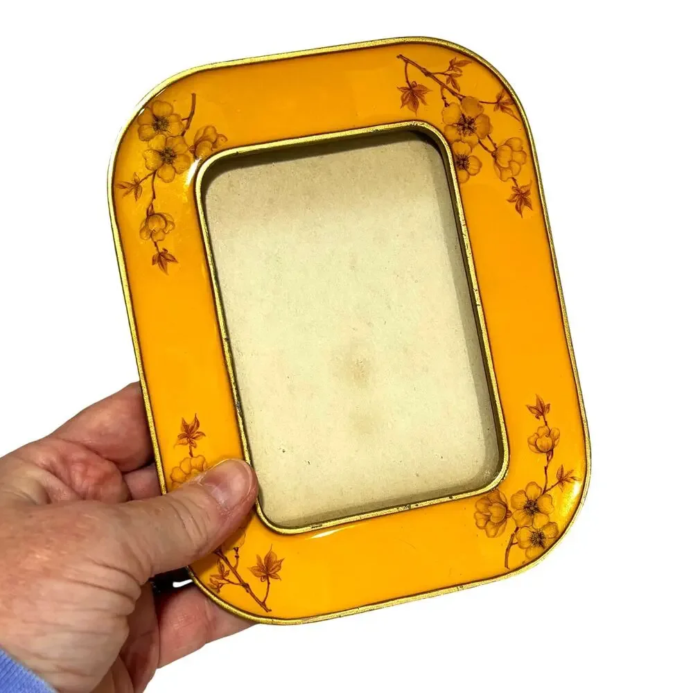 Buckler’s style brass & enamel photo picture standing frame 3